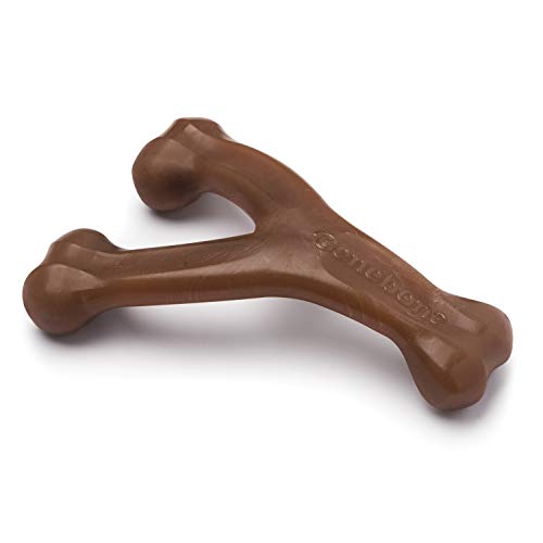 Benebone Indestructible Wishbone Dog Chew Toy for Aggressive Chewers, Long Lasting Tough Boredom Breaker for Dogs, Real Bacon Flavour, For Medium Dogs