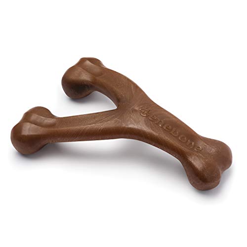 Benebone Indestructible Wishbone Dog Chew Toy for Aggressive Chewers, Long Lasting Tough Boredom Breaker for Dogs, Real Bacon Flavour, For Medium Dogs