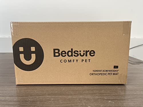 Bedsure Large Dog Bed Washable - Orthopedic Dog Bed and Mattress Mat for Dog Crate with Removable Plush Sherpa Cover, Gifts for Dog