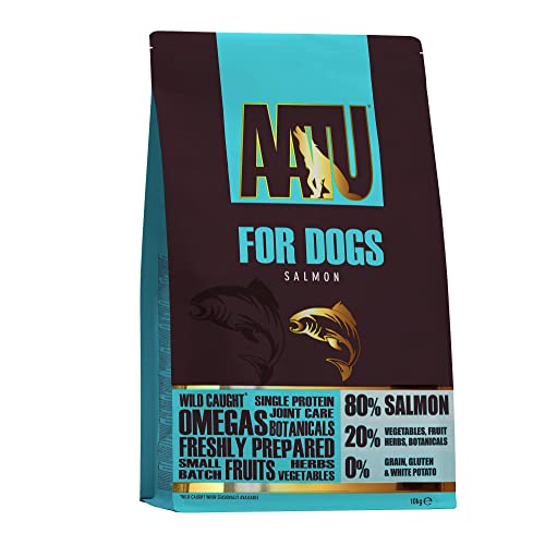 AATU 80/20 Dry Dog Food, Salmon, High Protein, Grain Free Recipe, No Artificial Ingredients