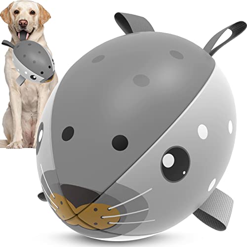 HETOO Dog Toys, Interactive Dog Football Toys with Grab Tabs, Durable Dog Balls for Small Medium Breed Dog Water Toy Indoor & Outdoor, Gift for Dogs