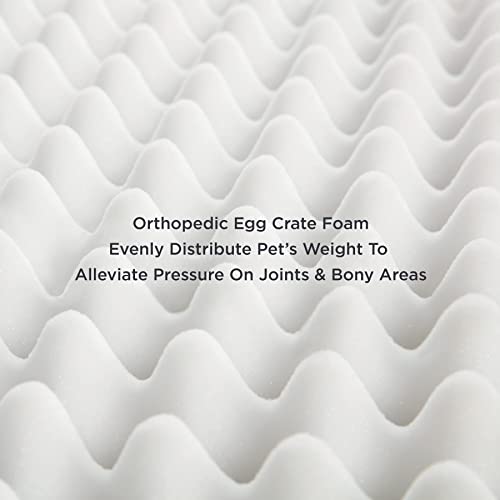 Bedsure Large Dog Bed Washable - Orthopedic Dog Bed and Mattress Mat for Dog Crate with Removable Plush Sherpa Cover, Gifts for Dog