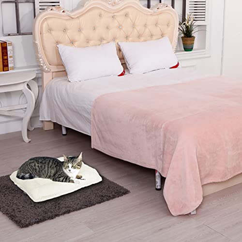 Bonlife Winter Felt Small Cat House Indoor,Foldable Pets Bed Cave Kennel with Two Move Cushion,Dog Bed Warm Comfortable