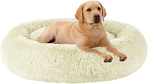 Mirkoo Round Dog Bed Cuddler Washable Round Pet Bed for Cats and Medium Dogs Comforting Dog Bed