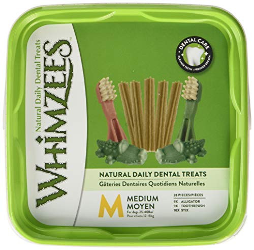 WHIMZEES By Wellness Variety Box, Mixed Shapes, Natural and Grain-Free Dog Chews, Dog Dental Sticks for Medium Breeds