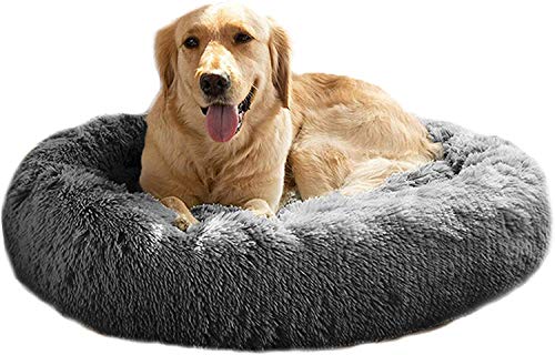 Mirkoo Round Dog Bed Cuddler Washable Round Pet Bed for Cats and Medium Dogs Comforting Dog Bed
