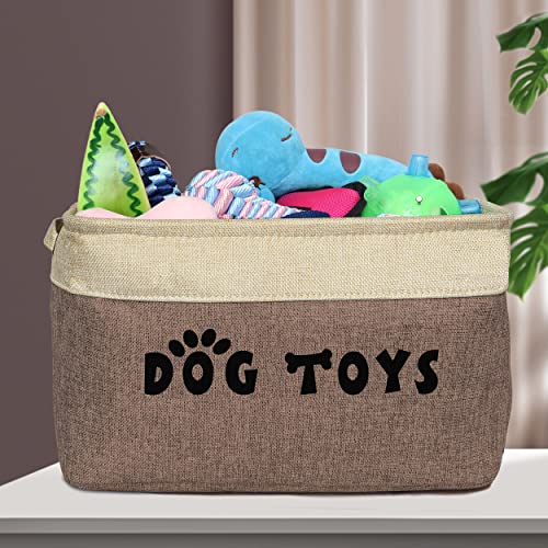 PET ARTIST Personalized Dog Toy Bin for Dog Toys Accessories - Foldable Dog Toy Basket Storage Box for Pet Toys,Dog Coat