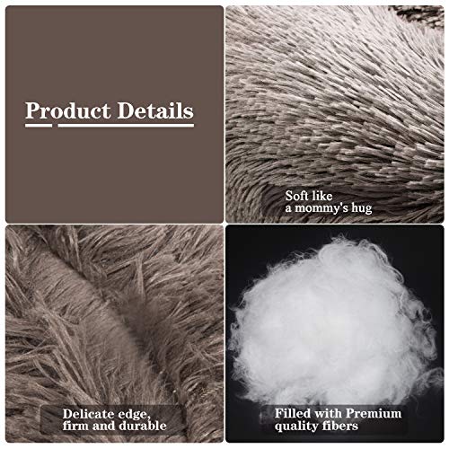 Mirkoo Round Dog Bed Cuddler Washable Round Pet Bed for Cats and Medium Dogs Comforting Dog Bed