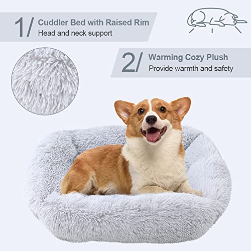 Vanansa Small Cat Bed for Indoor Cats, Self-Warming Donut kitty beds for Small Cats Improving Sleep and Keeping Warm, Washable Pet bed with Anti Slip Base