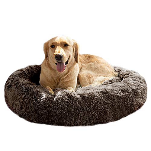 Mirkoo Round Dog Bed Cuddler Washable Round Pet Bed for Cats and Medium Dogs Comforting Dog Bed