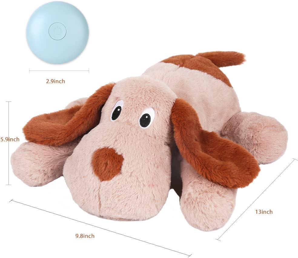 WEOK Heartbeat Puppy Toy with Heat Packs for Pets,Dog Heartbeat Toy for Separation Anxiety Relief Behavioral Training Aid Toy, Heartbeat Stuffed Animal for Puppy Calming Aid Behavioral Aid