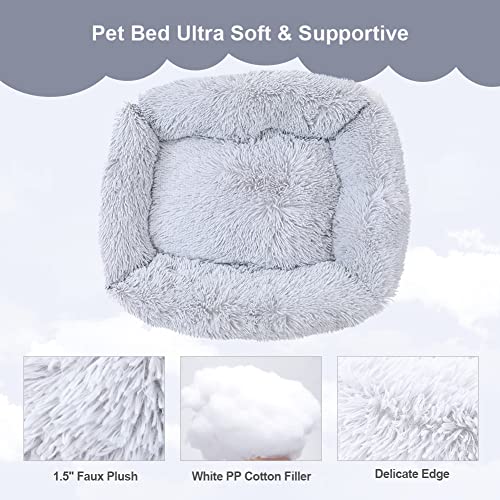 Vanansa Small Cat Bed for Indoor Cats, Self-Warming Donut kitty beds for Small Cats Improving Sleep and Keeping Warm, Washable Pet bed with Anti Slip Base