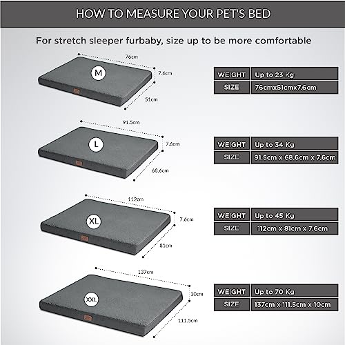 Bedsure Large Dog Bed Washable - Orthopedic Dog Bed and Mattress Mat for Dog Crate with Removable Plush Sherpa Cover, Gifts for Dog