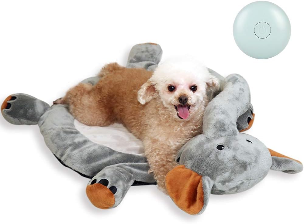 WEOK Heartbeat Puppy Toy with Heat Packs for Pets,Dog Heartbeat Toy for Separation Anxiety Relief Behavioral Training Aid Toy, Heartbeat Stuffed Animal for Puppy Calming Aid Behavioral Aid