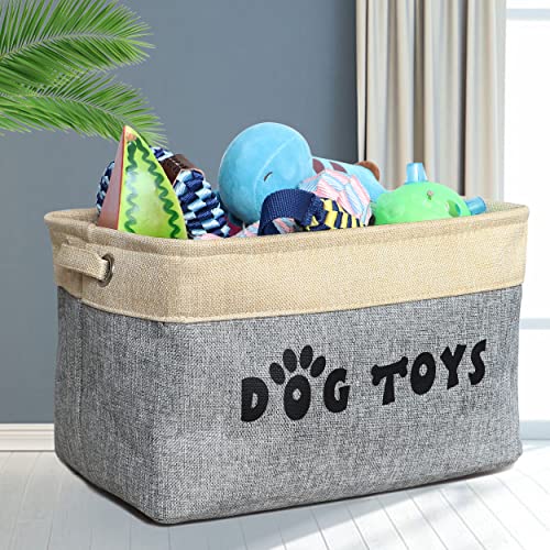 PET ARTIST Personalized Dog Toy Bin for Dog Toys Accessories - Foldable Dog Toy Basket Storage Box for Pet Toys,Dog Coat