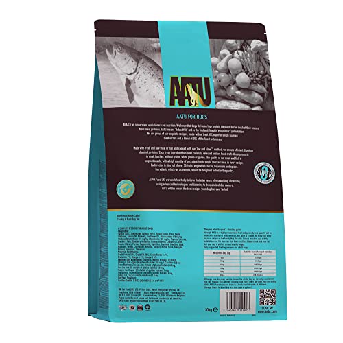 AATU 80/20 Dry Dog Food, Salmon, High Protein, Grain Free Recipe, No Artificial Ingredients