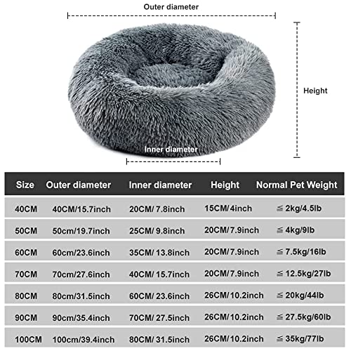 Vanansa Small Cat Bed for Indoor Cats, Self-Warming Donut kitty beds for Small Cats Improving Sleep and Keeping Warm, Washable Pet bed with Anti Slip Base