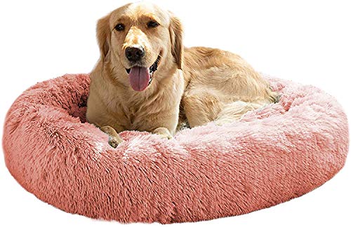 Mirkoo Round Dog Bed Cuddler Washable Round Pet Bed for Cats and Medium Dogs Comforting Dog Bed