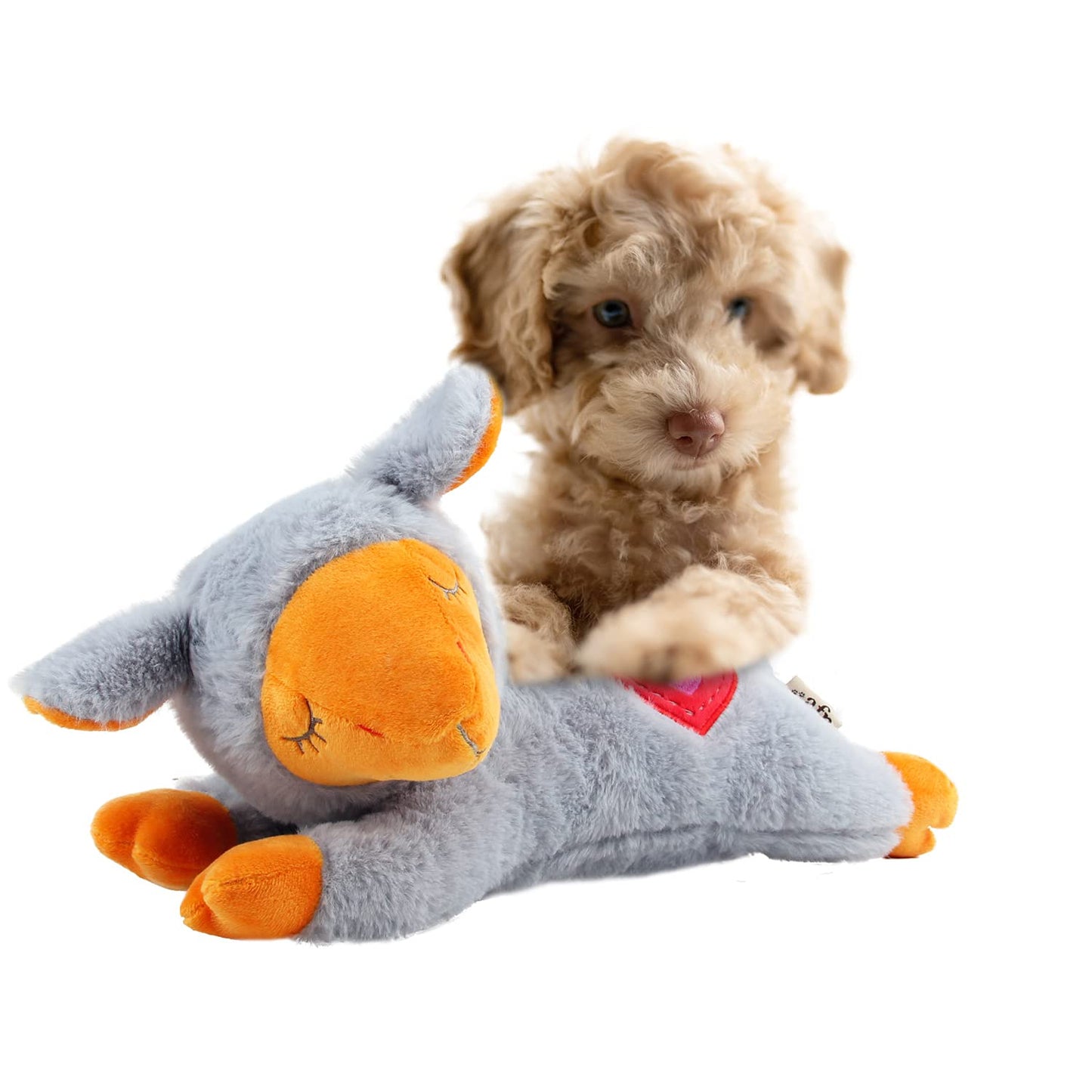 ALL FOR PAWS Heartbeat Dog Toy for Puppy,Snuggle Dog Behavioral Sleep Aid Puppy Toys, Pacifier Calming Behavioral Aid Plush Toy for Dogs
