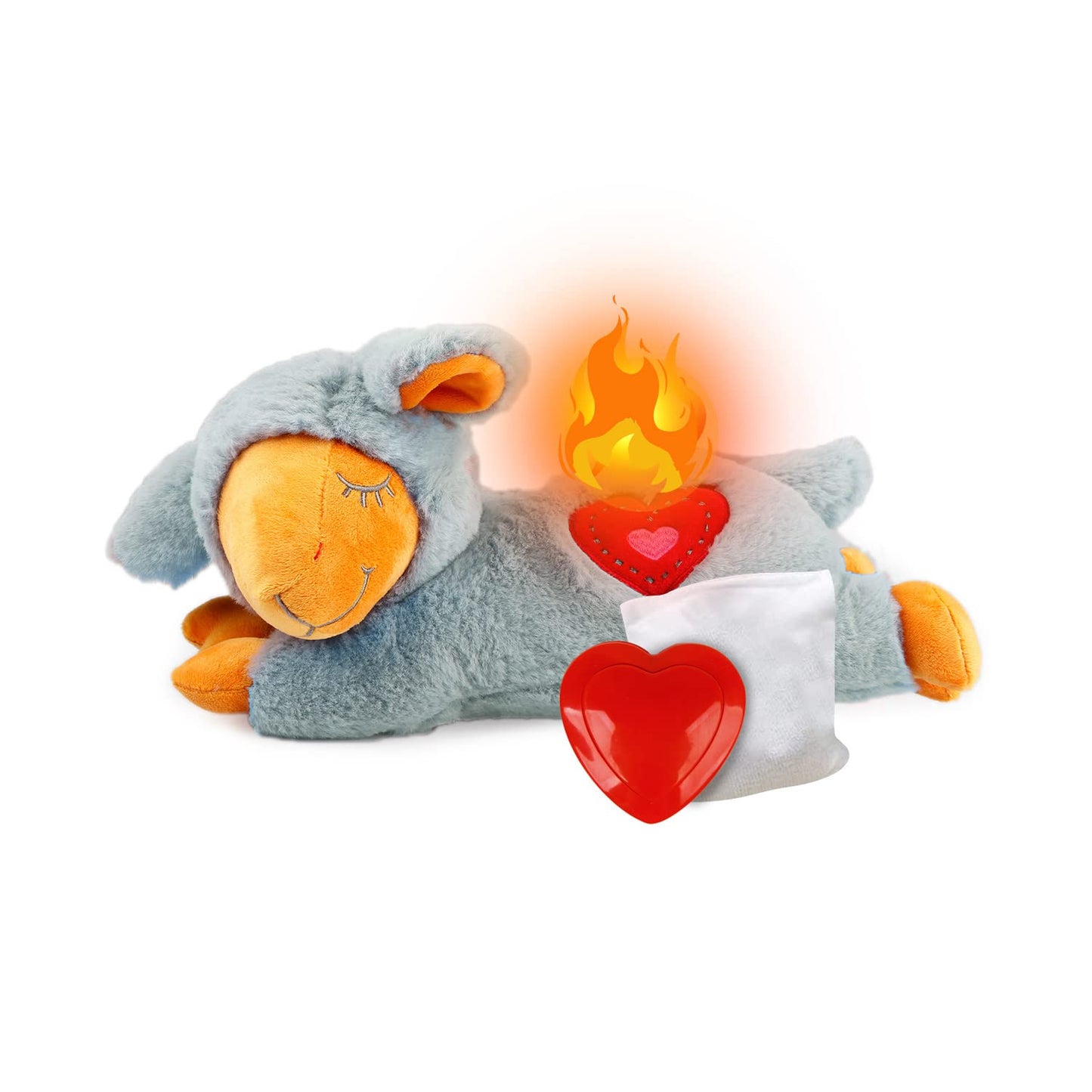 ALL FOR PAWS Heartbeat Dog Toy for Puppy,Snuggle Dog Behavioral Sleep Aid Puppy Toys, Pacifier Calming Behavioral Aid Plush Toy for Dogs