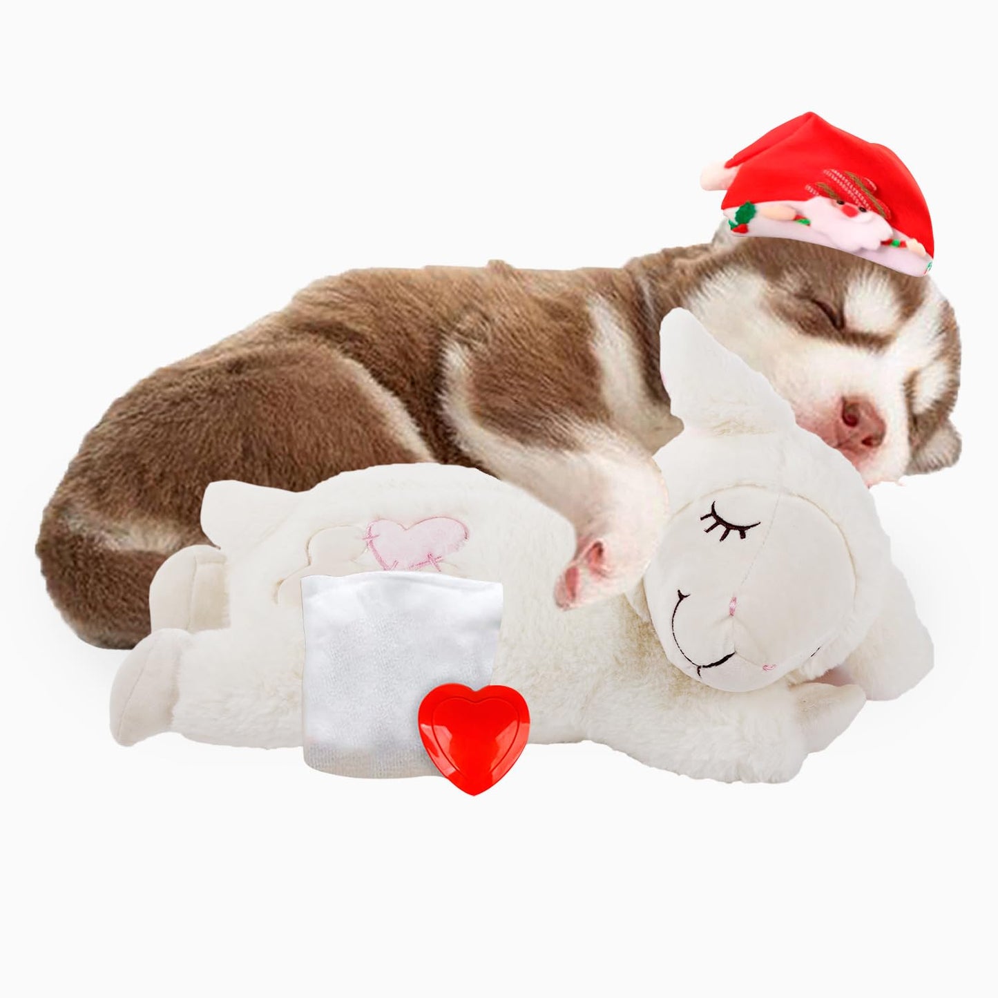 ALL FOR PAWS Heartbeat Dog Toy for Puppy,Snuggle Dog Behavioral Sleep Aid Puppy Toys, Pacifier Calming Behavioral Aid Plush Toy for Dogs