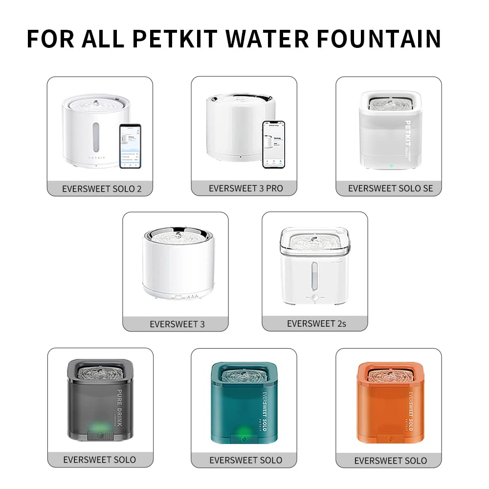 PETKIT Upgraded Filter Units 3.0 for PETKIT Pet Water Fountains Eversweet 2S/3/3 Pro,Eversweet Solo/Solo SE Replacement Filters (5pcs)