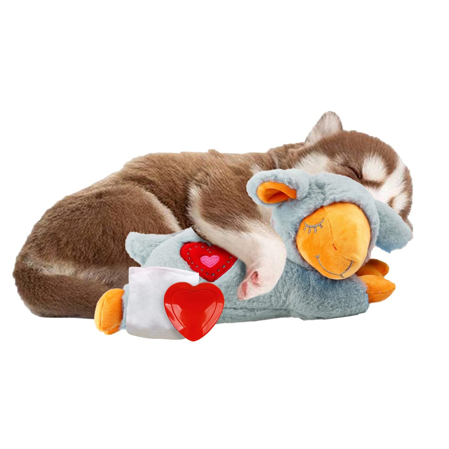 ALL FOR PAWS Heartbeat Dog Toy for Puppy,Snuggle Dog Behavioral Sleep Aid Puppy Toys, Pacifier Calming Behavioral Aid Plush Toy for Dogs