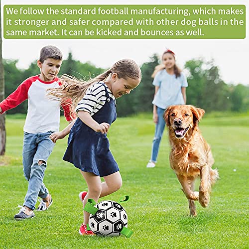 HETOO Dog Toys, Interactive Dog Football Toys with Grab Tabs, Durable Dog Balls for Small Medium Breed Dog Water Toy Indoor & Outdoor, Gift for Dogs