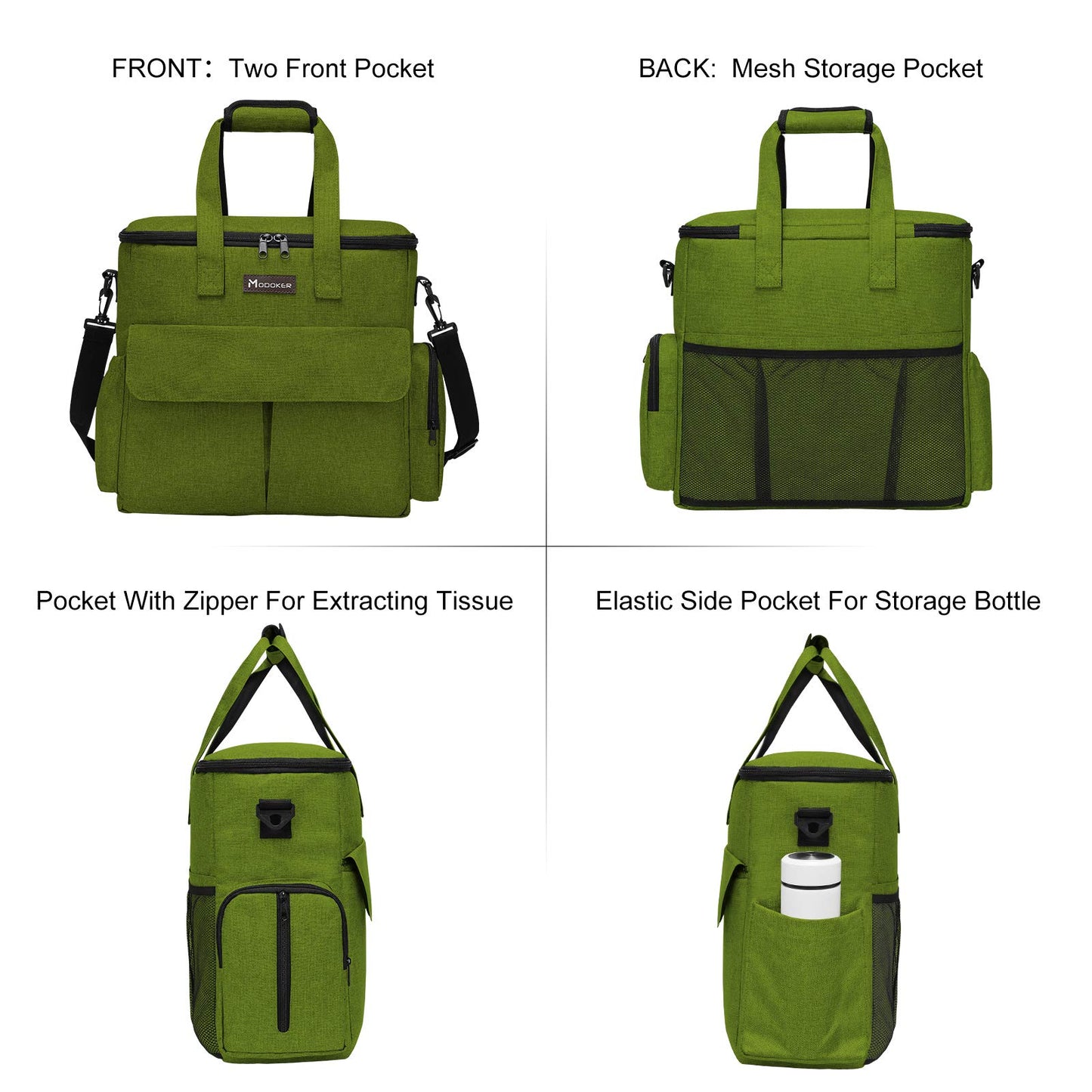 MODOKER Airline Approved Pet Travel Bag, Weekend Travel Set for Dog and Cat, Tote Organizer with Multi-Function Pockets