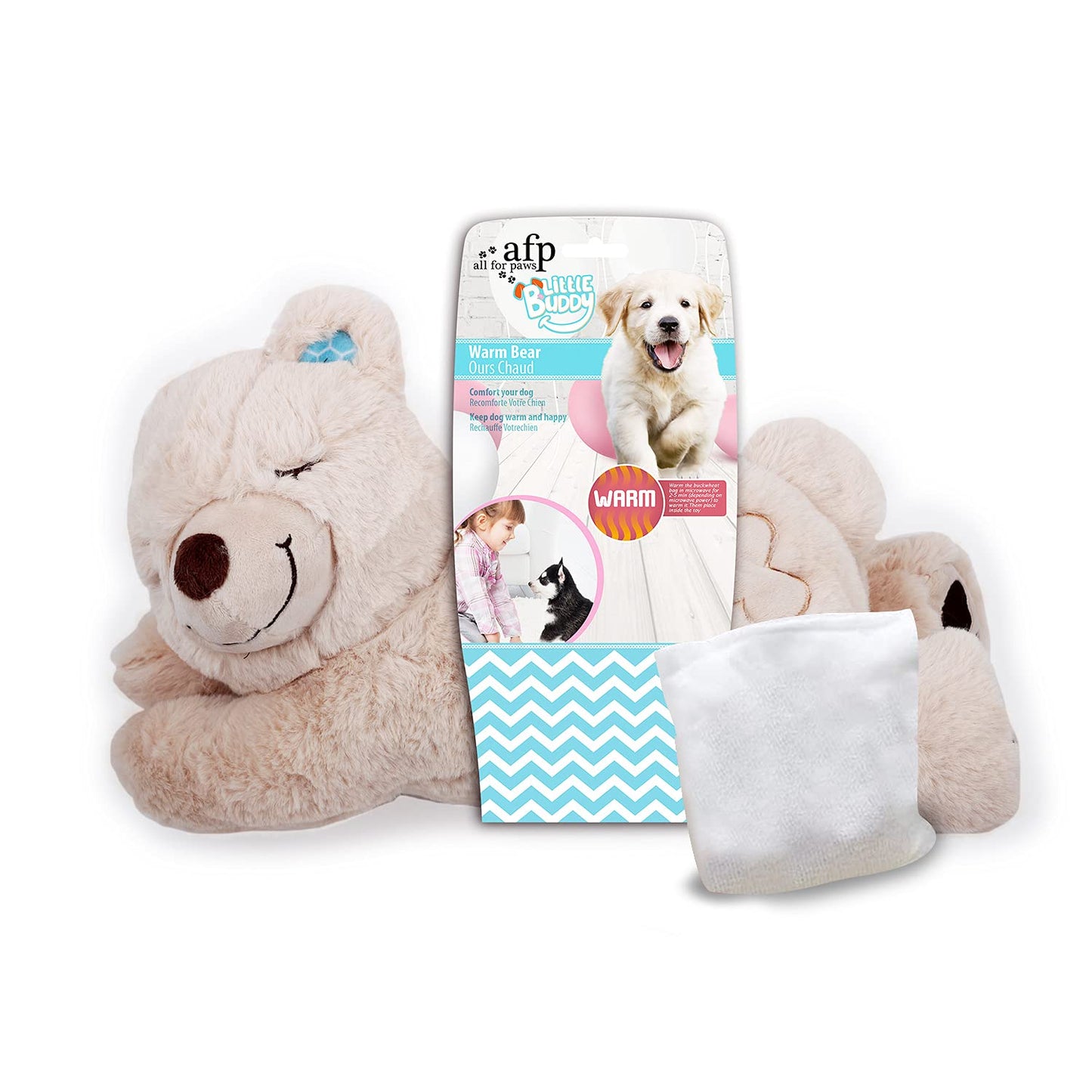 ALL FOR PAWS Heartbeat Dog Toy for Puppy,Snuggle Dog Behavioral Sleep Aid Puppy Toys, Pacifier Calming Behavioral Aid Plush Toy for Dogs
