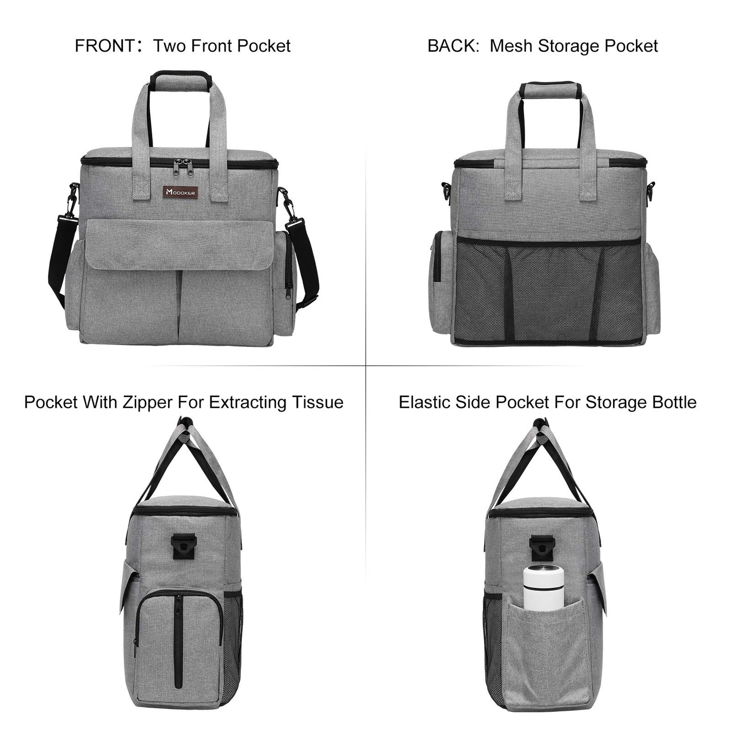 MODOKER Airline Approved Pet Travel Bag, Weekend Travel Set for Dog and Cat, Tote Organizer with Multi-Function Pockets