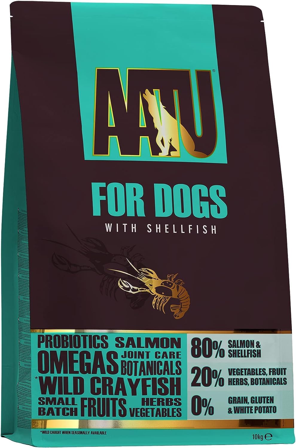 AATU 80/20 Dry Dog Food, Salmon, High Protein, Grain Free Recipe, No Artificial Ingredients