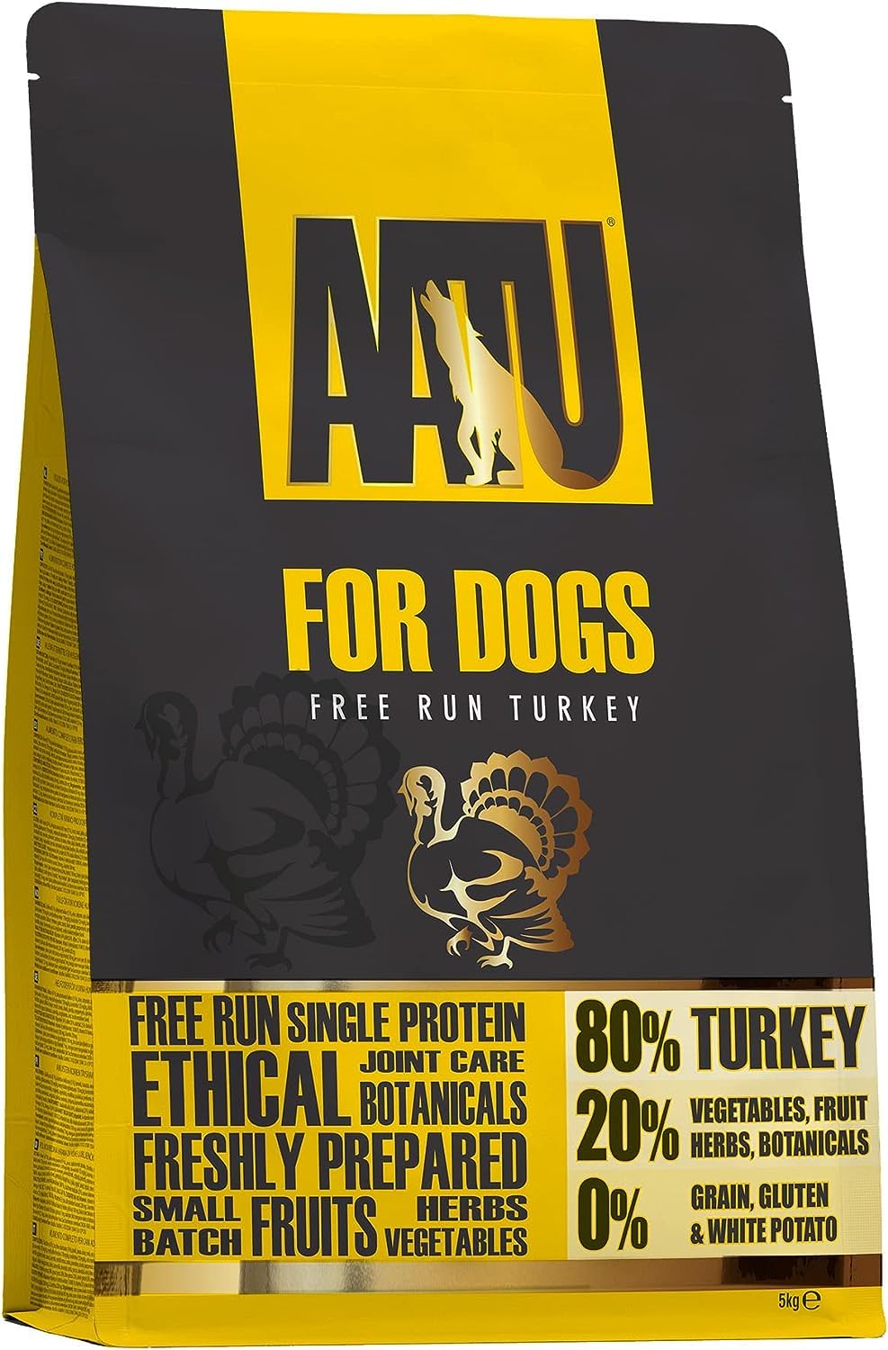 AATU 80/20 Dry Dog Food, Salmon, High Protein, Grain Free Recipe, No Artificial Ingredients