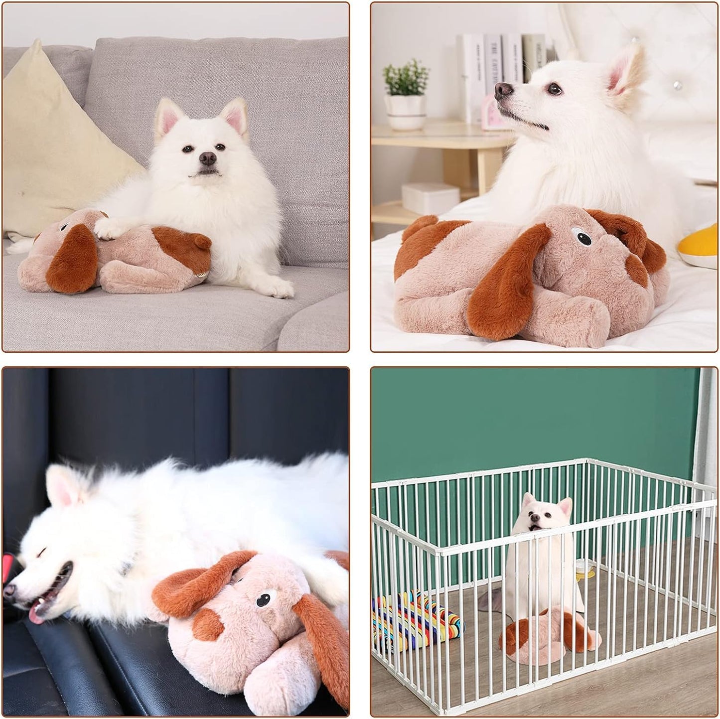 WEOK Heartbeat Puppy Toy with Heat Packs for Pets,Dog Heartbeat Toy for Separation Anxiety Relief Behavioral Training Aid Toy, Heartbeat Stuffed Animal for Puppy Calming Aid Behavioral Aid