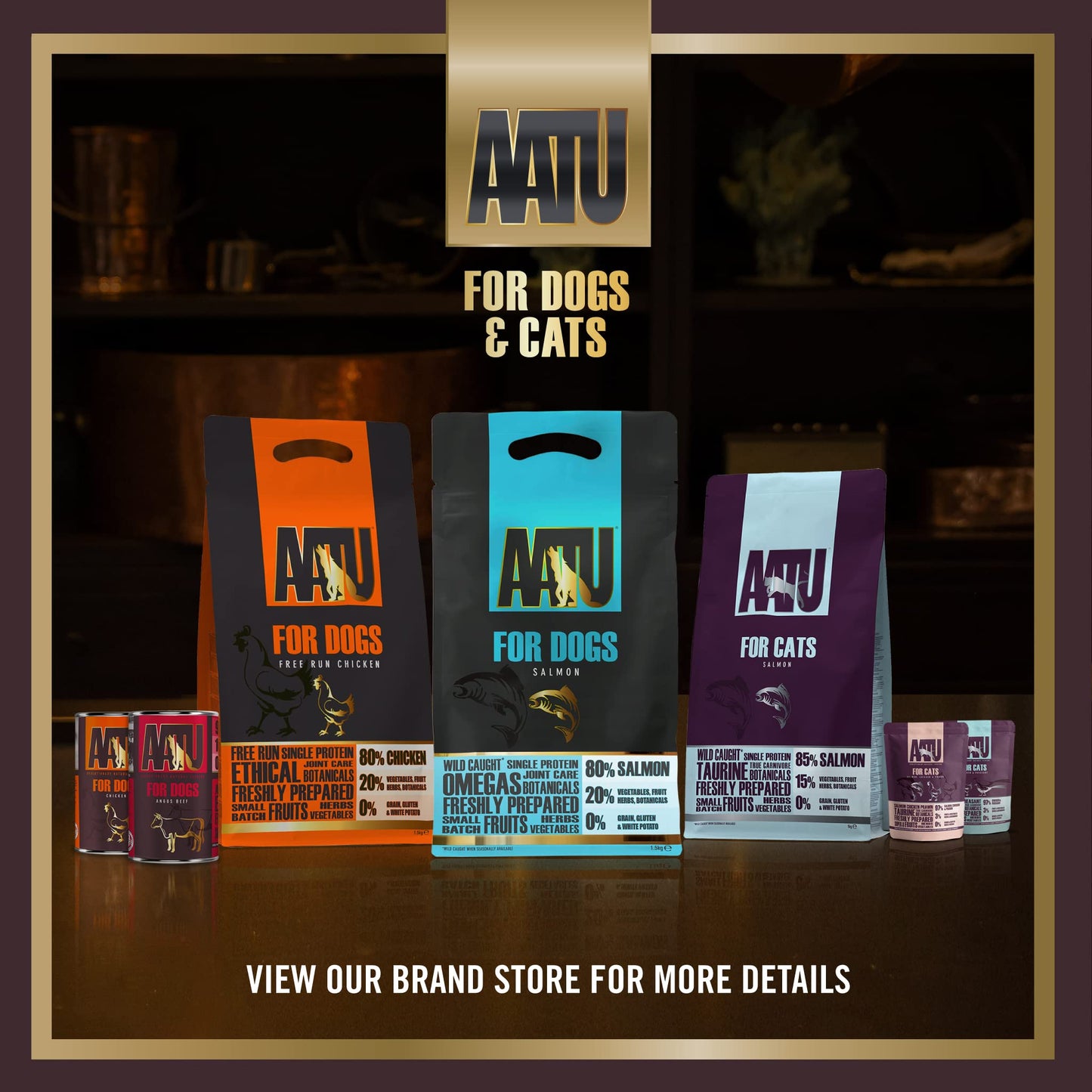 AATU 80/20 Dry Dog Food, Salmon, High Protein, Grain Free Recipe, No Artificial Ingredients