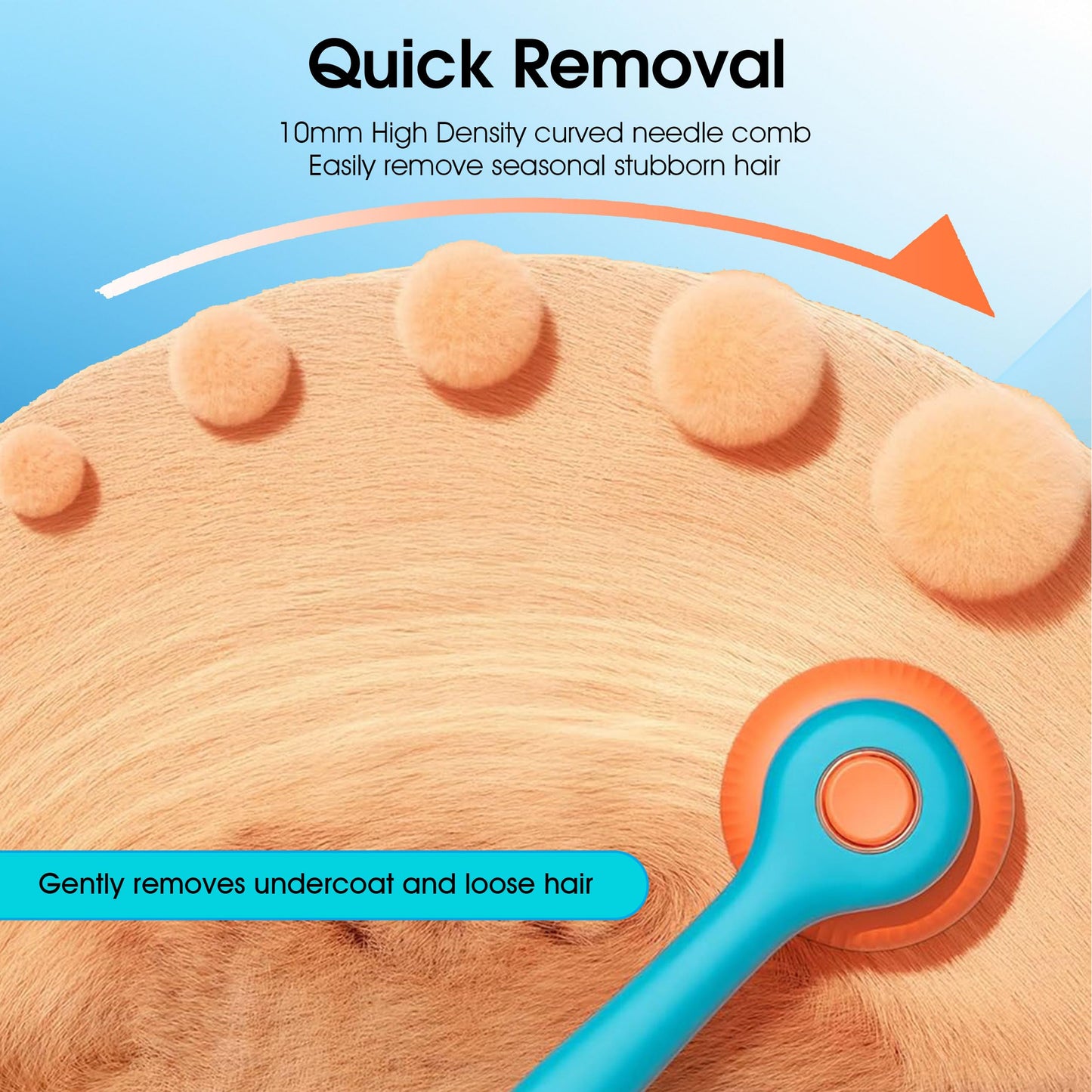 Revolex Cat Dog Brush for Grooming, Slicker Dog Brush for Shedding, Self-Cleaning Comb for Short and Long Haired Cats/Dogs Tangled Deshedding Hair Remover Tool, Pet Hair Brush with Button