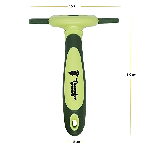 Thunderpaws Best Professional Deshedding Tool and Pet Grooming Brush – D-Shedz for Small, Medium and Large Breeds of Dogs and Cats with Short or Long Hair