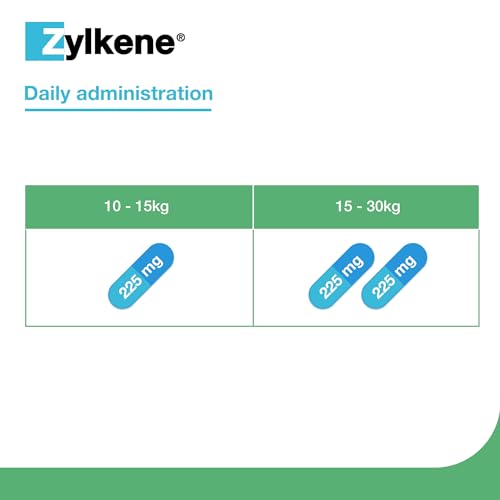 Zylkene Calming Supplements for Cats & Dogs up to 10kg 75mg | Promotes Relaxation | Helps Pets cope with Short-Term challenging situations: Loud Noises | Easily Administered | Capsules