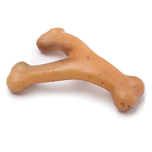 Benebone Indestructible Wishbone Dog Chew Toy for Aggressive Chewers, Long Lasting Tough Boredom Breaker for Dogs, Real Bacon Flavour, For Medium Dogs