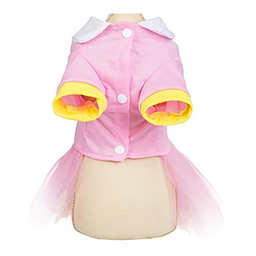 Izefia Dog Dress Puppy Skirt Dog Princess Dresses Rdc Pet Tutu Flower and Sequin Dot Wedding Lace Dress Luxury Bow Dress for Small Dog Girl