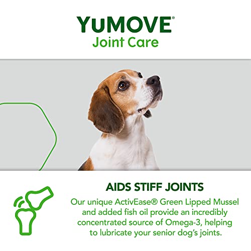 YuMOVE Senior Dog | High Strength Joint Supplement for Older, Stiff Dogs with Glucosamine, Chondroitin, Green Lipped Mussel | Aged 9+