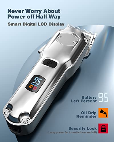 oneisall Dog Clippers for Grooming for Thick Heavy Coats/Low Noise Rechargeable Cordless Pet Shaver with Stainless Steel Blade /Waterproof Dog Shaver for Dogs Pets and Animals