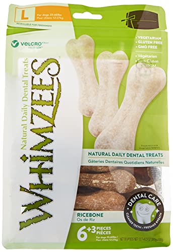 WHIMZEES By Wellness Variety Box, Mixed Shapes, Natural and Grain-Free Dog Chews, Dog Dental Sticks for Medium Breeds