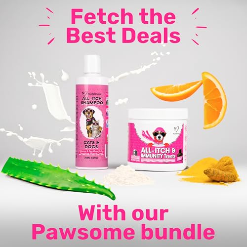 NutriPaw All-Itch Immunity Treats For Dogs - Soothe Itchy Paws, Eyes, Ears, Skin - Stop Itching, Licking, Scratching - Perfect for Small, Medium & Large Dogs - Supports Seasonal Itching