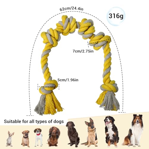 ROSAUI Dog Toys, 2PCS Plush Squeaky Cockatoo Dog Toy - Interactive and Dental Cleaning Pet Chew Toy for All Breed Sizes Dog