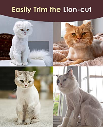 oneisall Cat Grooming Clippers for Matted Hair, 2-Speed Cordless Low Noise Pet Hair Clipper Trimmer for Dogs Cats Animals