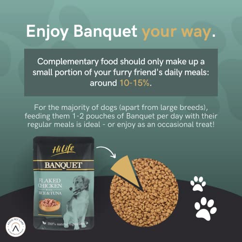 HiLife Banquet - Wet Dog Food - Flaked Chicken Breast, Rice, Liver, Veg - 100% Natural Ingredients