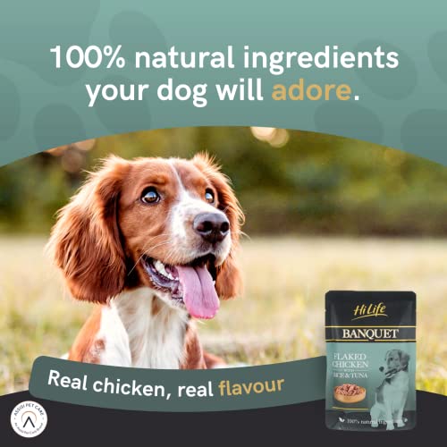 HiLife Banquet - Wet Dog Food - Flaked Chicken Breast, Rice, Liver, Veg - 100% Natural Ingredients