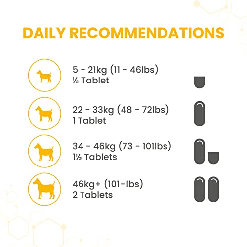 Vetzyme | High Strength Flexible Joint Supplements for Senior Dogs | Hip & Joint Care Tablets | Tasty Chicken Treats with Glucosamine & Omega 3, 90 Count
