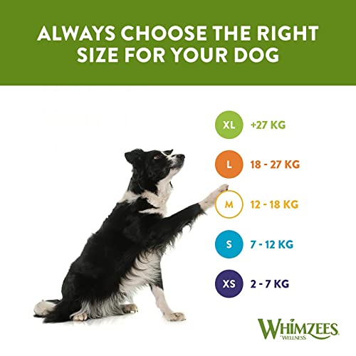 WHIMZEES By Wellness Variety Box, Mixed Shapes, Natural and Grain-Free Dog Chews, Dog Dental Sticks for Medium Breeds